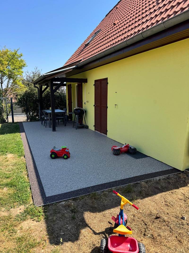 Terrasse en résine - après